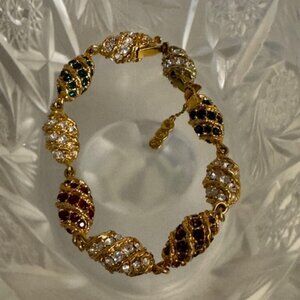 Vintage Camrose & Kross JBK Crystal Egg Bracelet